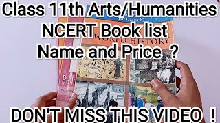 Cbse Class 11th Arts NCERT Book list  Bseb Class 11th Arts Book list  Upsc Prelims Mains Booklist [upl. by Clere]