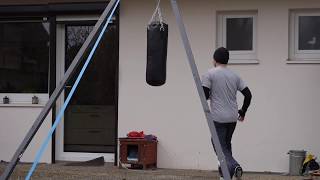 Mobile heavy bag stand old version [upl. by Kalman]