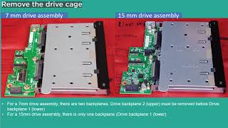 ThinkEdge SE350 V2 removing a drive backplane [upl. by Sowell]