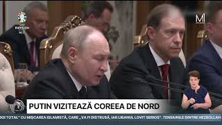 Președintele rus Vladimir Putin aflat în vizită în Coreea de Nord [upl. by Mikiso329]