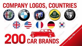 Car logos AZ  200 logo samples companies countries cars logos brand brands all machine [upl. by Joliet]