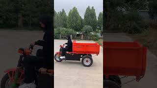 Electric transporter for construction sites for farms construction tricycles farm manure remo [upl. by Nylisoj]