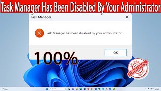 Fix Task Manager Has Been Disabled By Your Administrator Windows 11 [upl. by Rento]