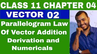 CLass 11  Chapter 4 VECTOR 02  VECTOR ADDITION  PARALLELOGRAM LAW OF VECTOR AADDITION [upl. by Rehpotsirhk]