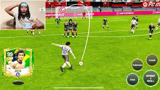 99 Zico is the BEST FreeKick Taker in FC MOBILE [upl. by Lladnew]