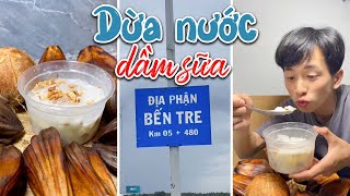 Cùng Phúc Về Tận Bến Tre Ăn Món Dừa Nước Dầm Sữa Nhé  Phúc Nhọn [upl. by Ashatan]