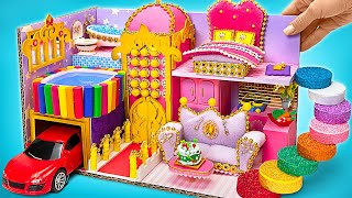 Lets Make Mega Luxury Dream Dollhouse from Cardboard And Clay ✨🏰 FUN DIY [upl. by Bondon]