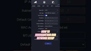 Hikvision DVR Network Setup cctv cctvcamera hikvision [upl. by Burtie]
