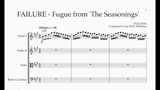 Fuguewriting Fail Fugue Mvt IV from The Seasonings by PDQ Bach [upl. by Kliment]