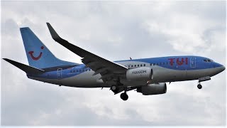 TUIfly Boeing 7377K5 DAHXG Landing at Berlin Tegel Airport [upl. by Ruthanne]