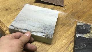 Hand Sanding Dolomite Granite amp QuartziteTo Ease Edges Stone Projects [upl. by Wirth]