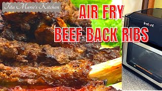 How to Air Fry Beef Back Ribs in Instant Pot Vortex Air Fryer titamariekitchen [upl. by Yrallam181]