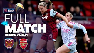 ⏪ Full Match Rewind West Ham United v Arsenal 202324  Barclays WSL [upl. by Manas]