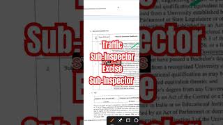 Traffic Subinspector amp Excise SubInspector shorts education ossc [upl. by Adnotal]