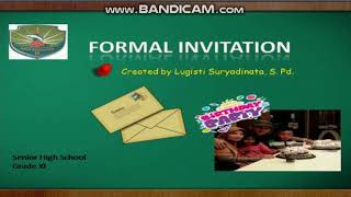 FORMAL INVITATION LETTER Part 1 [upl. by Ayita]