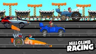 Hill Climb Racing  FASTEST CAR DRAG RACING [upl. by Cherye]