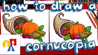 How To Draw A Cornucopia [upl. by Ahsienet59]