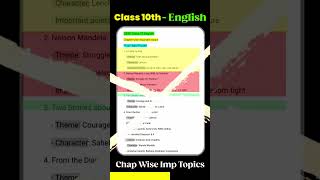 Important topic in prose class 10th english cbse board 2025 cbse class10th boardexam202425 [upl. by Lozar]