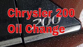 Chrysler 200 Oil Change Step By Step With Oil Reset [upl. by Lawley]