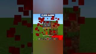 making a flame sword minecraft mcpe shorts [upl. by Ezarras]