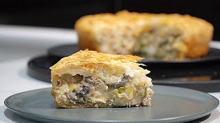 Chicken Leek and Mushroom Filo Pie [upl. by Lionel]