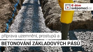 004 Příprava prostupů a betonování základů  e4 dům svépomocí [upl. by Loraine]