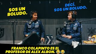 Franco Colapinto Enseñando a Alex Albon a Decir quotSos Un Boludoquot Subtitulado F1 radio [upl. by Emmye]