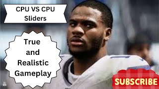 Best amp Most Realistic Franchise Sliders for CPU vs CPU  Madden NFL 25 [upl. by Lakim]