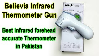 Believia Infrared Thermometer Gun  Best Infrared forehead accurate Thermometer in Pakistan [upl. by Glogau]