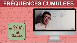 Calculer les effectifs cumulés et les fréquences cumulées [upl. by Laoj845]