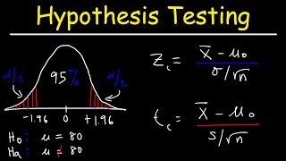 Hypothesis Testing Problems  Z Test amp T Statistics  One amp Two Tailed Tests 2 [upl. by Gage]