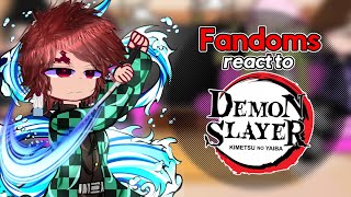 Fandoms React to Demon Slayer  Demon slayer  Fandoms  fandoms react to demon slayer [upl. by Voccola199]