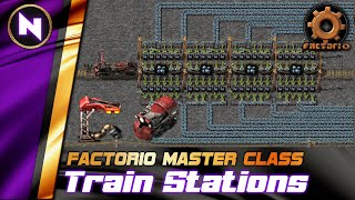 Efficient LOADINGUNLOADING Train Station designs  Factorio TutorialGuideHowto [upl. by Yelsnia]