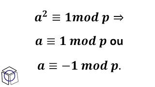 Aula 03 Congruência Modular Exercício Resolvido a² congruente a 1 módulo p [upl. by Atiran]