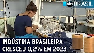 Indústria brasileira cresceu 02 em 2023 aponta IBGE  SBT Brasil 020224 [upl. by Marleah]