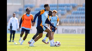 Real Madrid Training 27 Sep Team Prepares for Atleti Clash  Camavinga still Partially with Team [upl. by Nnaylime]