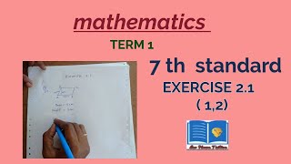 standard seven  first term exercise 2112 sums maths [upl. by Houlberg]