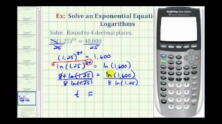 Ex Solve an Exponential Equation Using Logarithms [upl. by Chapel]