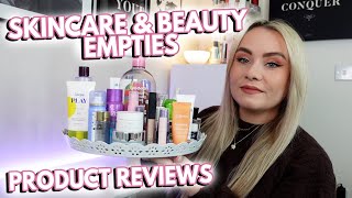 SKINCARE amp BEAUTY EMPTIES  WHAT IVE USED UP THIS MONTH  BEAUTY PRODUCT REVIEWS ✨ MISS BOUX [upl. by Otrevogir665]