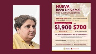 Cómo inscribirse en la Nueva Beca Universal Rita Cetina Gutiérrez Nivel Basico 2024  2025 [upl. by Fleming196]