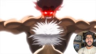 バキ ll Yujiro shows his demon face muscles 勇次郎が鬼顔の筋肉を見せる  Reaction by Noob Reaction [upl. by Akema]