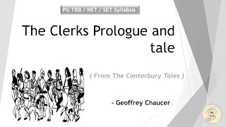 The Clerks Prologue and Tale  The Canterbury Tales  Chaucer  PG TRB  NET  SET  in Tamil [upl. by Aikemal]