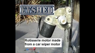 Rotisserie motor made from a car wiper motor [upl. by Nennek]