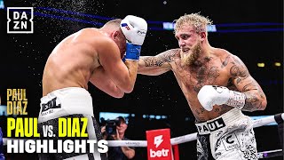 JAKE PAUL VS NATE DIAZ Fight Highlights [upl. by Botti]