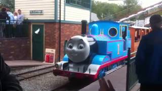 Drayton Manor Thomas Land  Thomas arrives at Knapford [upl. by Rakabuba]