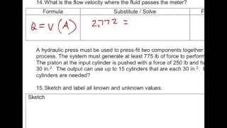 Fluid Power Practice 2 Solutions part 3 [upl. by Lever]