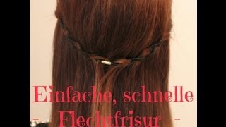 Flechtfrisur mit Haarband  einfach amp schnell Tutorial [upl. by Leontine]