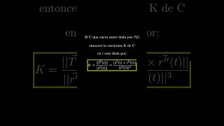 Formula para la curvatura  Matemáticas fácil explicación rápida matematicabasica matematicas [upl. by Etterual]