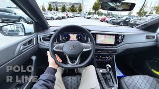 New Volkswagen Polo R Line Test Drive POV 2022 [upl. by Garretson]