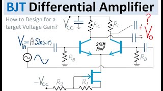 Differential Amplifier Design with BJT amp JFET transistors [upl. by Criswell]